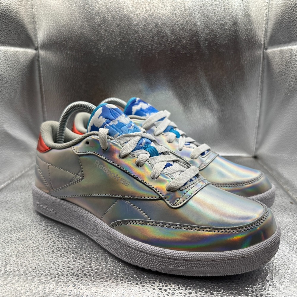 Size 7 Reebok Club C 85 DC Wonder Woman Silver Mens Low Top Sneaker Shoes‎